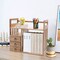 Desktop Bookshelf Table Shelf Desk Organizer Wooden Storage Rack Tabletop Stand